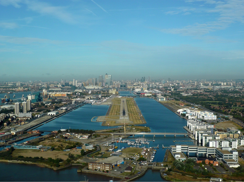 London City airport visto de cima